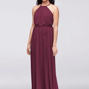 David’s bridal wine colored bridesmaid’s dress!